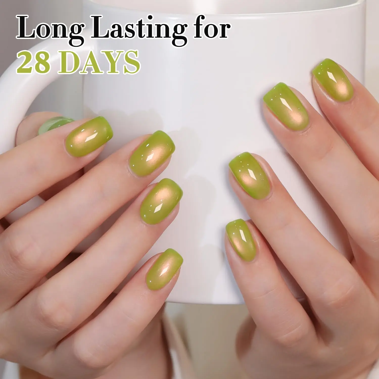 Makartt Cat Eye Gel Nail Polish - 10ml Premium Holographic Magnetic Gel with Magnet Stick, Shimmery Galaxy Effect, Long-Lasting - Image 5