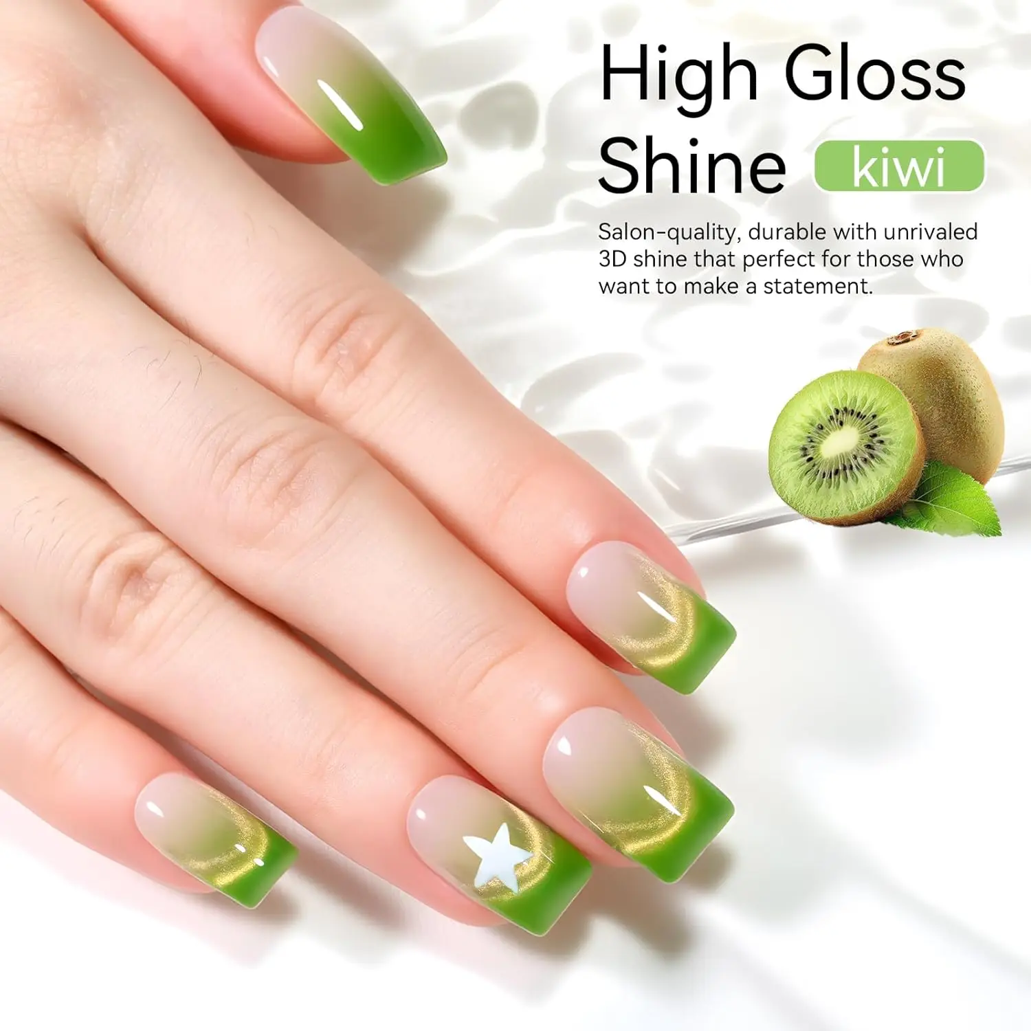 Makartt Cat Eye Gel Nail Polish - 10ml Premium Holographic Magnetic Gel with Magnet Stick, Shimmery Galaxy Effect, Long-Lasting - Image 4