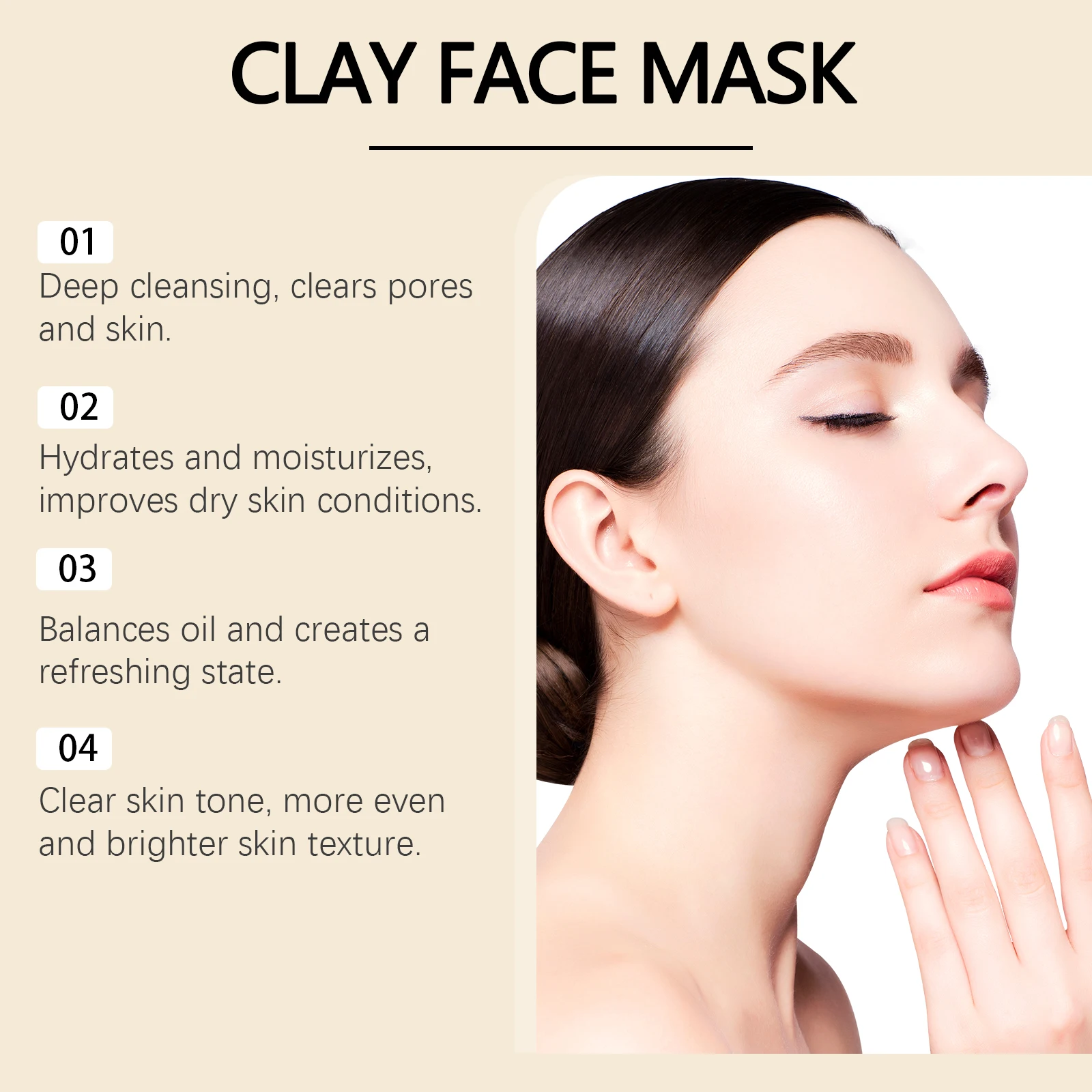 Hoygi Turmeric Clay Mask 120g Winter Hydrating Deep Cleansing Pore Purifying Facial Treatment Oil Control Mud Mask - Image 4